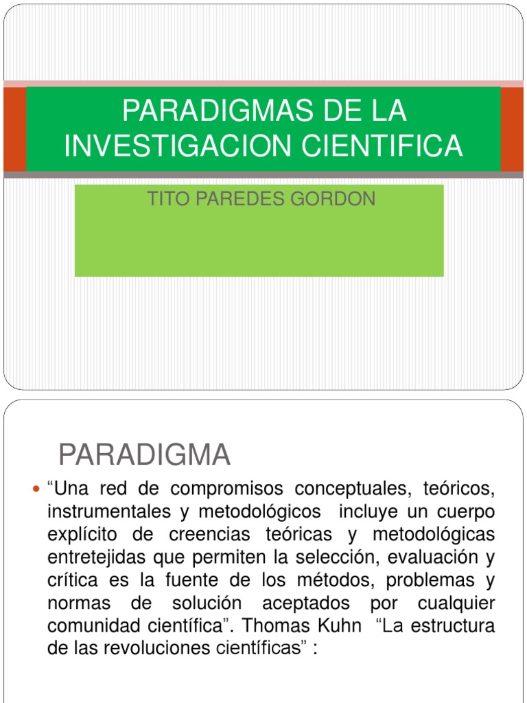 Paradigmas de la Investigación Científica | PDF | Positivismo | Science