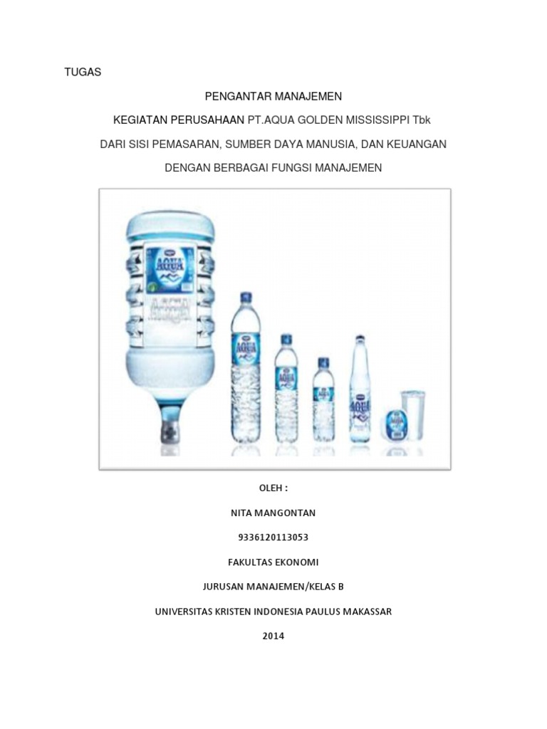 Tugas Pengmanajemen Bisnis Aqua