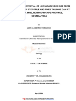 Beyeme Zogo. 2009 Beneficiation Potential of Low Grade Iron Ore From A Discard Lumpy Stockpile and Fines Tailings Dam at Beeshoek Mine