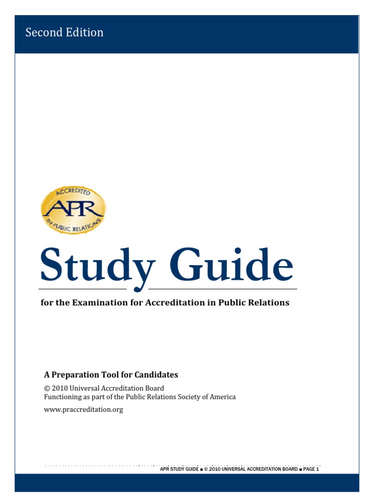 A PR Study Guide | PDF | Public Relations | Test (Assessment)