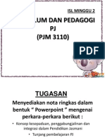 Kurikulum Dan Pedagogi PJ (PJM 3110) : Isl Minggu 2