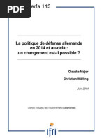 La politique de défense allemande en 2014 et au-delà 