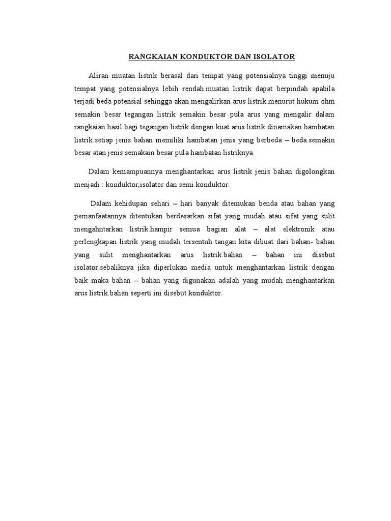 Konduktor Dan Isolator