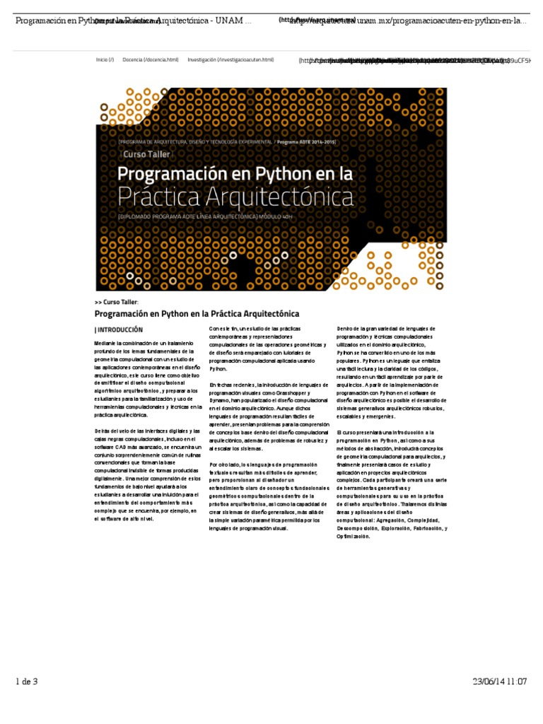 DEFINITIVO Python en La Práctica Arquitectónica - UNAM Facultad de ...