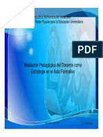 Presentación Mediación Pedagógica Del Docente Como Estrategia en El Acto Formativo PDF