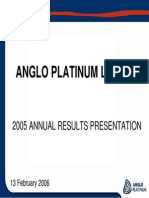 Anglo Platinum Limited: 2005 Annual Results Presentation