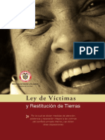 LEY de RETORNO Y RS0220 1 Cartilla Ley Victimas Restitucion Tierras