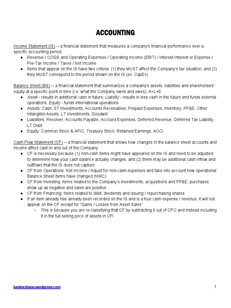 Accounting Notes | PDF