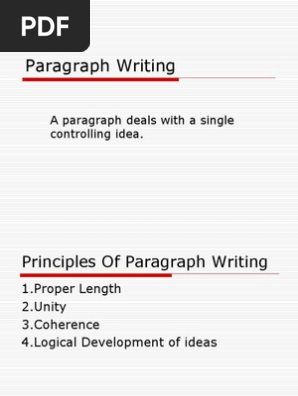 Paragraph Writing