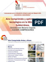 Aire Comprimido y Optimización Tecnologica en La Mineria Subterranea