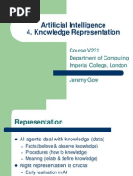 Artificial Intelligence 4. Knowledge Representation: Course V231 Department of Computing Imperial College, London