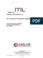 The ITIL Foundation Certificate Syllabus v5.5