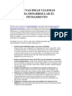 Algunas Ideas Valiosas para Desarrollar El Pensamiento Crítico