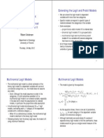 SOC6078 SOC6078 Advanced Statistics: 4. Models For Categorical Dependent Variables II Extending The Logit and Probit Models