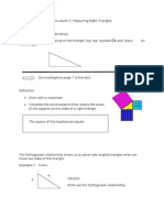 Unit 1: Measuring Figures Lesson 2: Measuring Right Triangles About