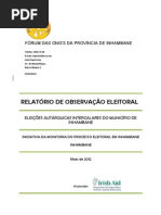 Armindo Tomo - Relatório Final Da Observaçao Das Eleicoes Intercalares Ibane 2012
