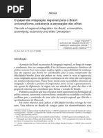 O Papel Da Integração Regional Para o Brasil