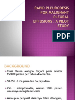Rapid Pleurodesis for Malignant Pleural