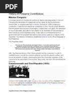 History of Philippine Constitutions