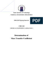 Determination of Mass Transfer Coefficient