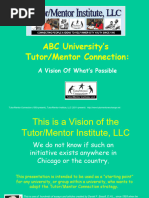 University Tutor/Mentor Connection Vision