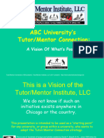 University Tutor/Mentor Connection Vision