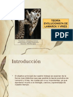 Teoria de Lamarck y Vries Power Point Hecho