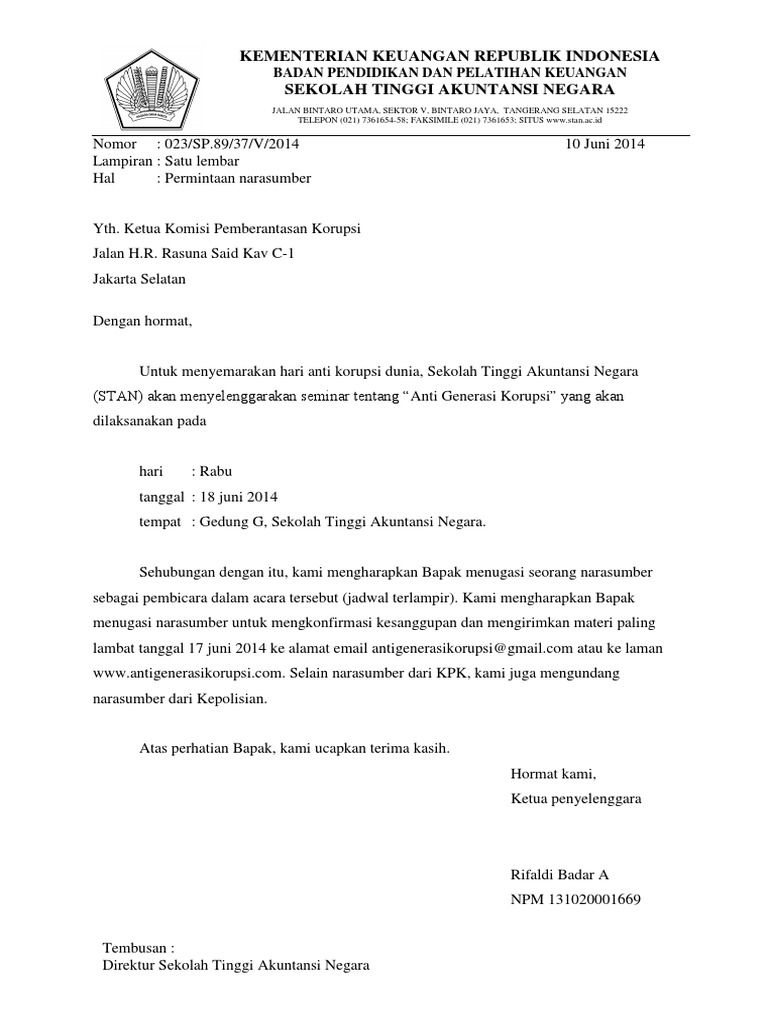 Tugas Surat Dinas Docx