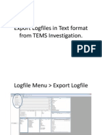 Export Text From TEMS Investigation