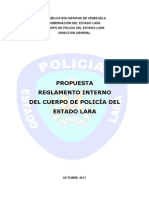 Reglamento Interno Del Cuerpo de Policia Del Estado Lara Propuesta