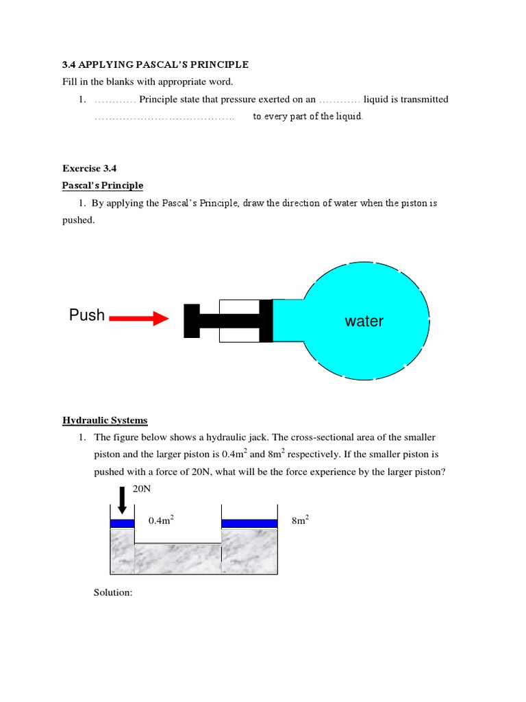Understanding Pascal's Principle in Hydraulics | PDF | Technology ...
