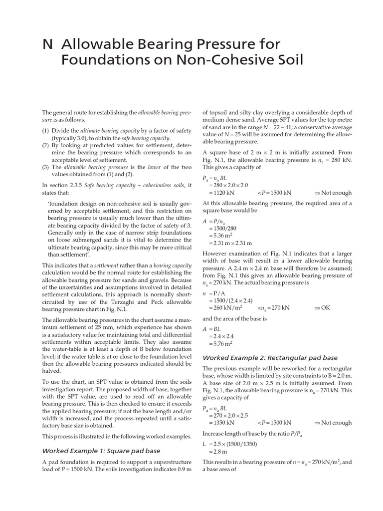 Spt N Value To Soil Bearing Capacity Pdf