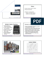 Class 4: Modern Cryptography Menu: - Some Loose Ends On WWII - Maurice Burnett - Modern Cryptography
