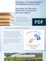 Educating The Educator: Reflections Post Service-Learning Projects