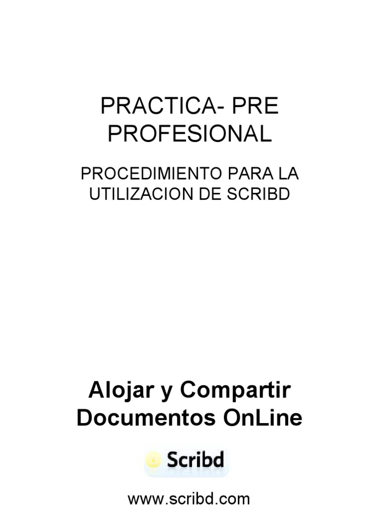 Procedimientos para La Utilización de Scribd | PDF | Crecimiento ...