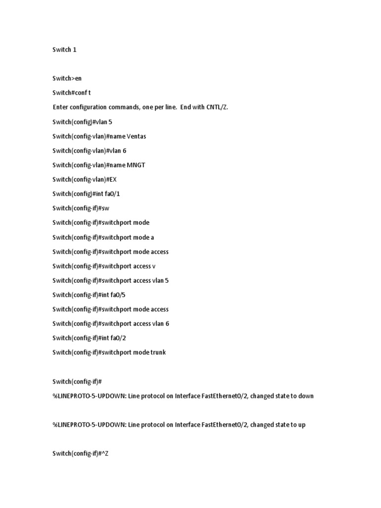 VLAN and Router Configuration Guide | PDF | Network Switch | Router ...