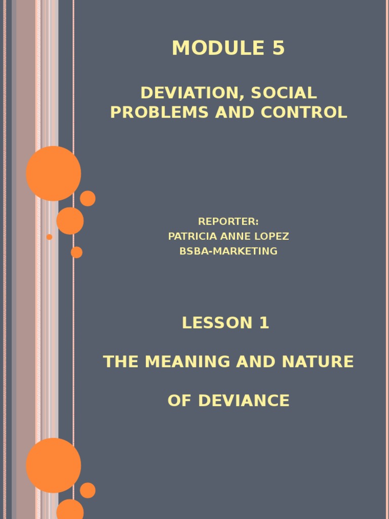 Understanding Social Deviance and Control | PDF | Deviance (Sociology ...