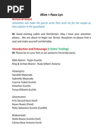 Wedding Emcee Script Wedding Groomsman