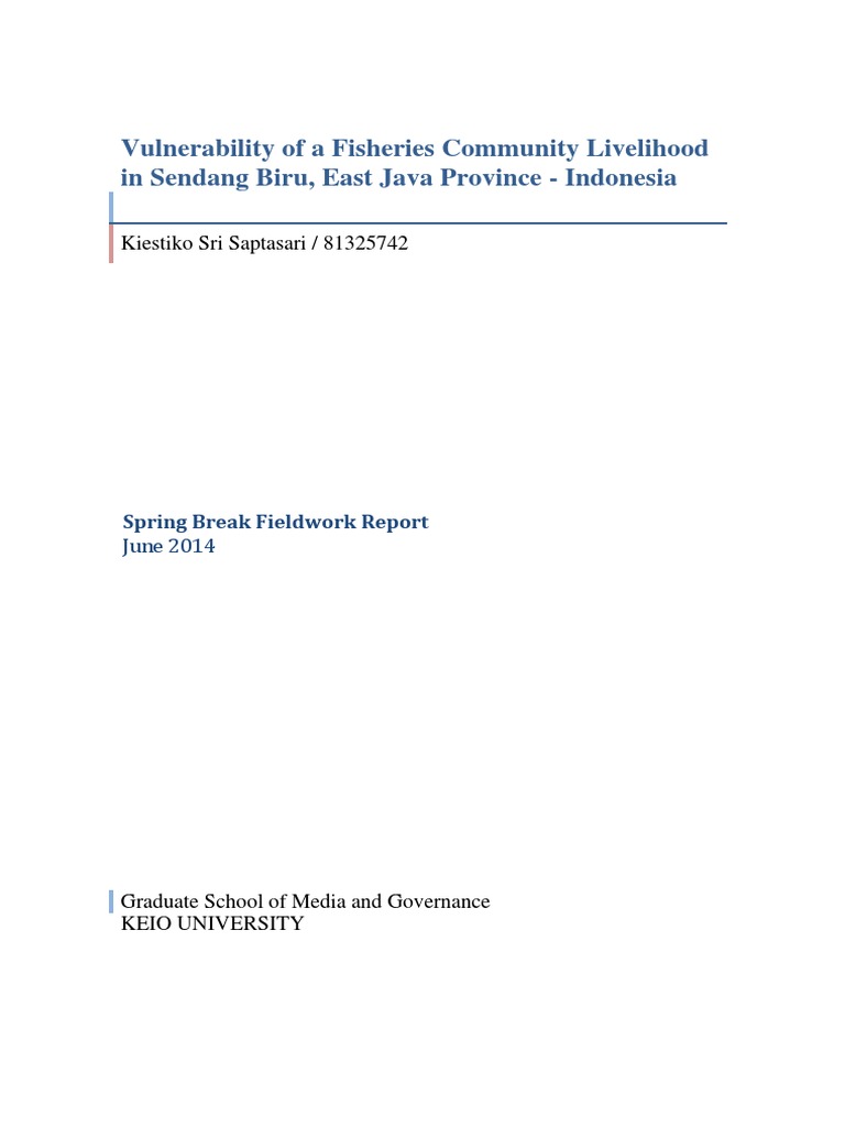 example of fieldwork report | Field Research | Loans
