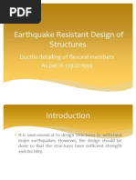 Ductile Detailing As Per IS13920