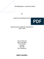 Engaging With Dilapidations: A Question of Ethics: Reprinted From Landlord & Tenant Review