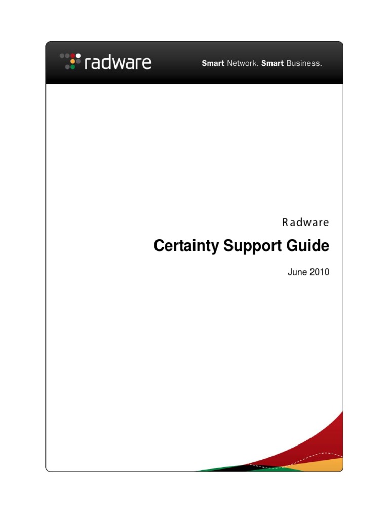 Radware Certainty Support Guide | PDF | Threat (Computer) | Software ...