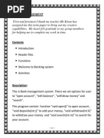 Project On Banking System in C++