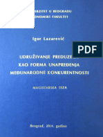 Udruživanje Preduzeća Kao Forma Unapredjenja Medjunarodne Konkurentnosti