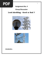 Download Group Discussion on Load Shedding - Good or Bad by Sanjay Dudani SN23228481 doc pdf