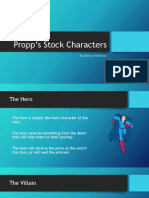 Propp’s Stock Characters