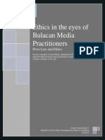 Ethics in The Eyes of Bulacan Media Practitioners
