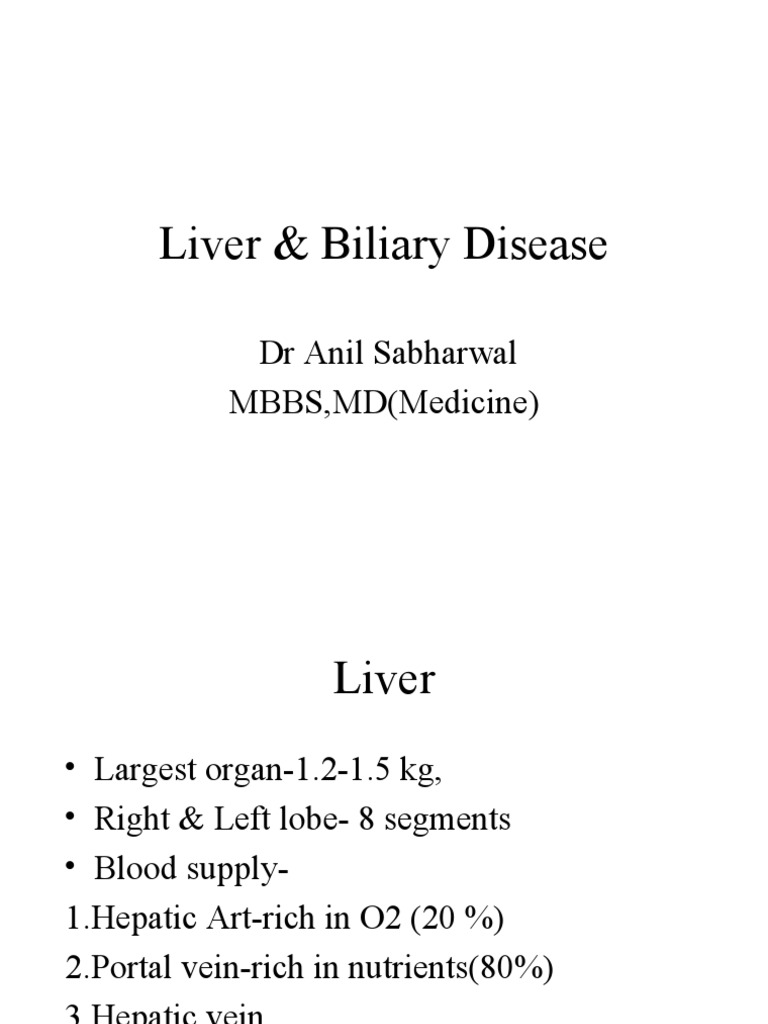 Liver and Biliary Disease Overview | PDF | Hepatitis | Cirrhosis