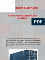 Identificação e numeração de contêineres marítimos