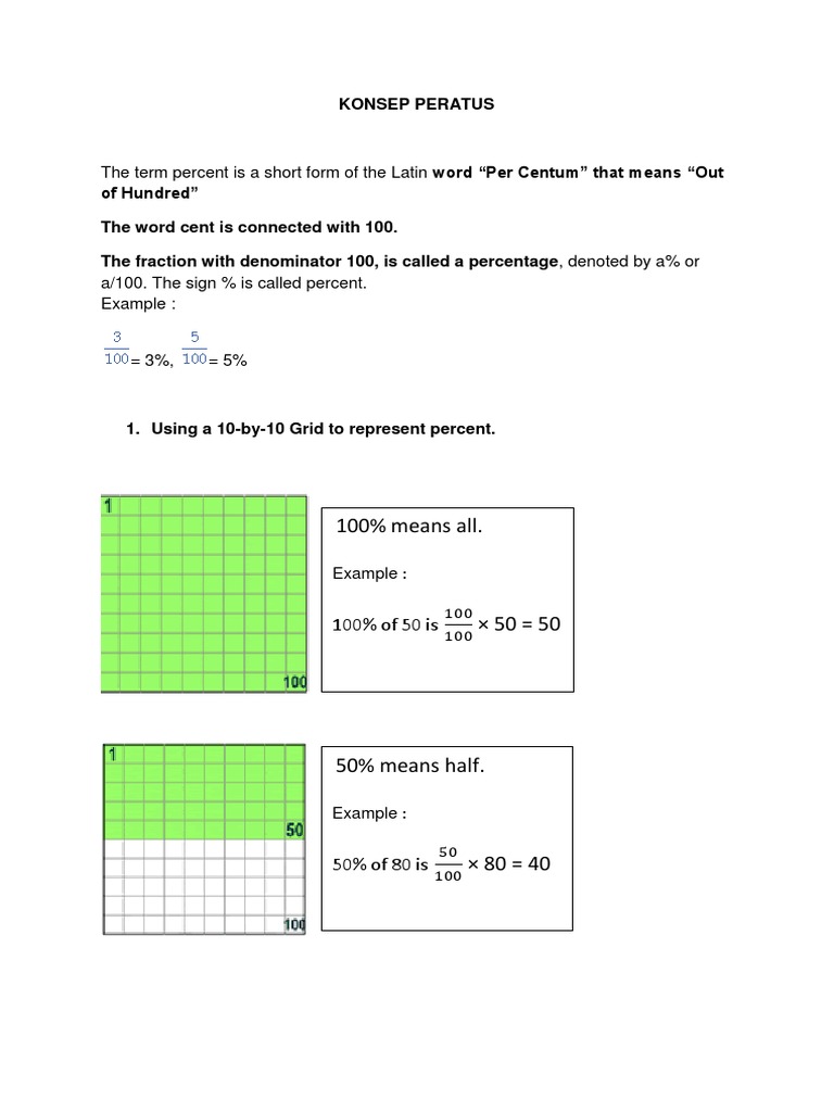Understanding Percentages Explained | PDF